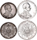 Germany - Empire Prussia 2 - 3 Mark 1913 A