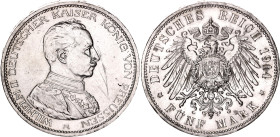 Germany - Empire Prussia 5 Mark 1914 A