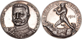Germany - Empire Prussia Commemorative Silver Medal "Paul von Hindenburg - Liberation of Eastern Prussia" 1914