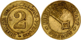 Germany - Weimar Republic Bremen 2 Pfennig 1918 - 1922 (ND) Notgeld