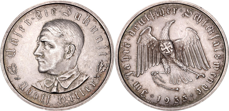 Germany - Third Reich Silver Medal "Election of Adolf Hitler as Reich Chancellor...