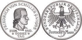 Germany - FRG 5 Deutsche Mark 1955 (2002) F Collectors Copy