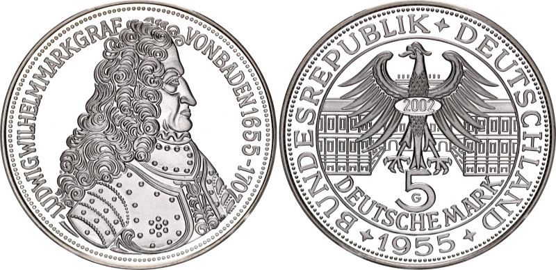 Germany - FRG 5 Deutsche Mark 1955 (2002) G Collectors Copy

N# 161394; Silver...