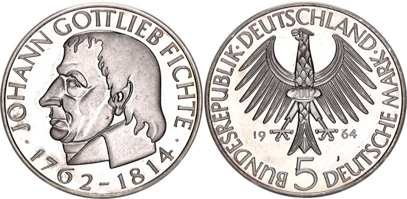 Germany - FRG 5 Deutsche Mark 1964 (2002) J Collectors Copy

N# 161390; Silver...