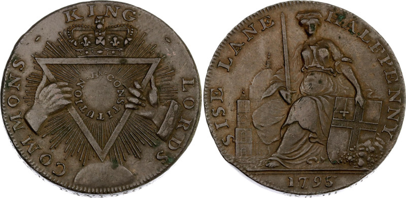 Great Britain Middlesex London 1/2 Penny Token 1795

D&H# 294, N# 53356; Coppe...