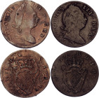 Ireland 2 x 1/2 Penny 1781