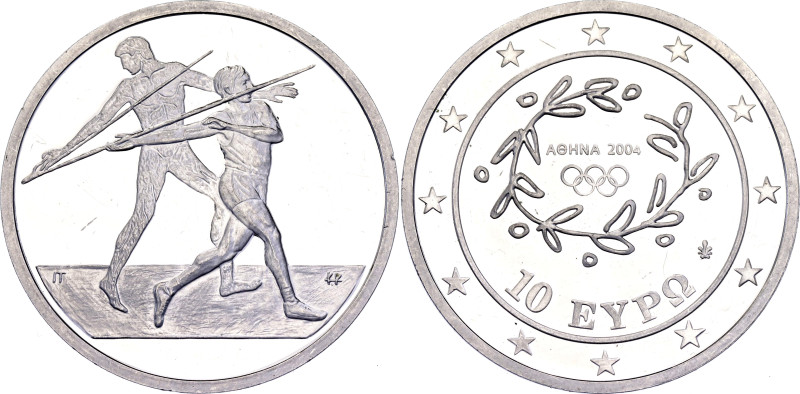 Greece 10 Euro 2003 (ND)

KM# 193, N# 45286; Silver, Proof; 2004 Summer Olympi...