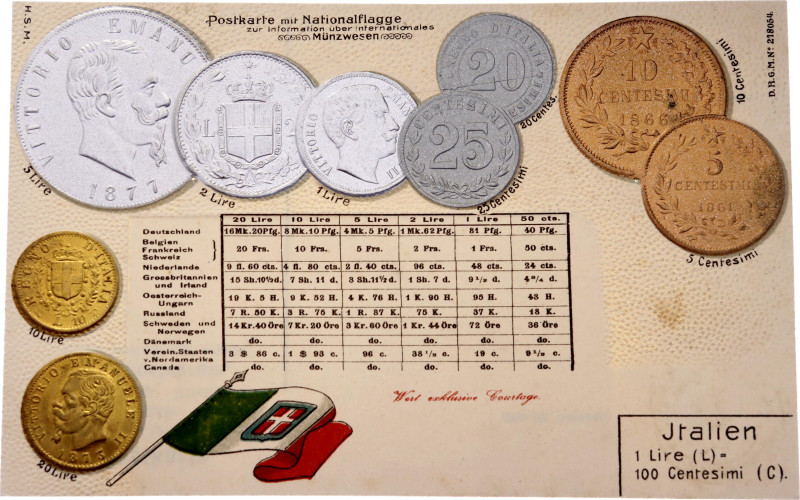 Italy Post Card "Coins of Italy" 1904 - 1912 (ND)

Italy Coinage Postcard; Cur...