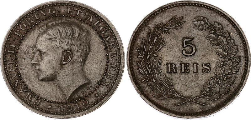 Portugal 5 Reis 1910

KM# 555, N# 15167; Bronze; Manuel II; AUNC