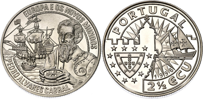 Portugal 2-1/2 ECU 1996

X# 52, M# 49135; Copper-Nickel; Navigators - Pedro Ál...