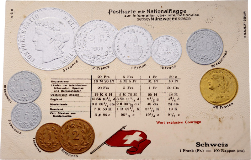 Switzerland Post Card "Coins of Switzerland" 1904 - 1912 (ND)

Switzerland Coi...