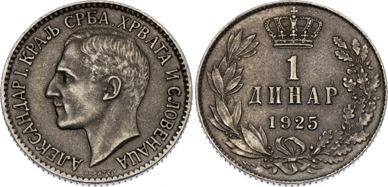 Yugoslavia 1 Dinar 1925

KM# 5, N# 4865; Copper-Nickel; Alexander I; Poissy Mi...