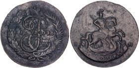 Russia 2 Kopeks 1793 EM Overstruck on 1796