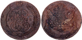 Russia 5 Kopeks 1788 ММ Overstike on 10 Kopek 1762