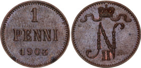 Russia - Finland 1 Penni 1903