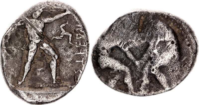 Ancient Greece Aspendos Stater 380 - 330 BC

Silver 10.64 g.; Obv: Two nude wr...