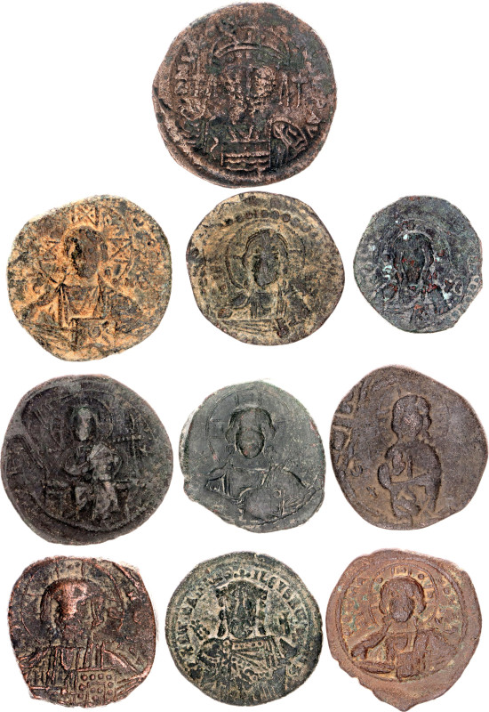 Byzantium Lot of 10 Coins 600 - 1200 AD

Copper; Lot of copper byzantines coin...