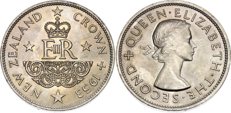 New Zealand 1 Crown 1953

KM# 30, N# 13916; Copper-nickel; Elizabeth II; Coron...