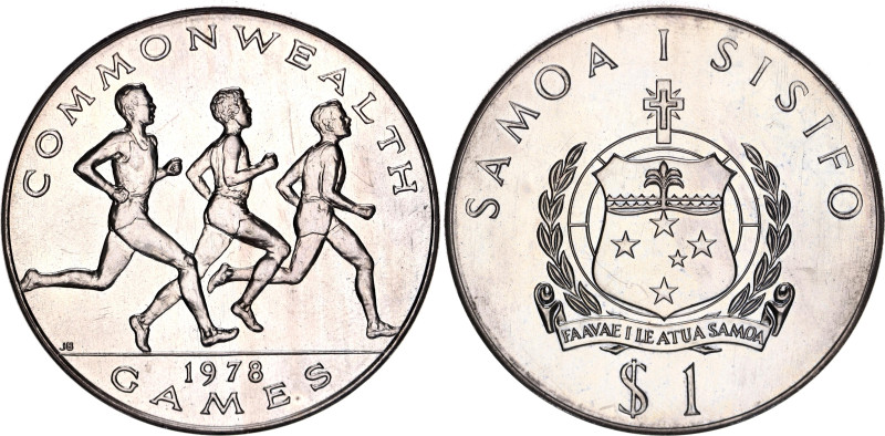 Samoa 1 Tala 1978

KM# 30, N# 24426; Copper-nickel; Commonwealth Games, Edmont...