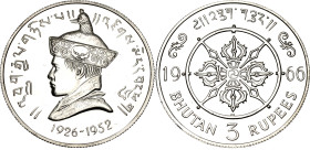 Bhutan 3 Rupees 1966