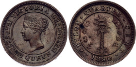 Ceylon 1/4 Cent 1890
