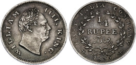 British India 1/4 Rupee 1835