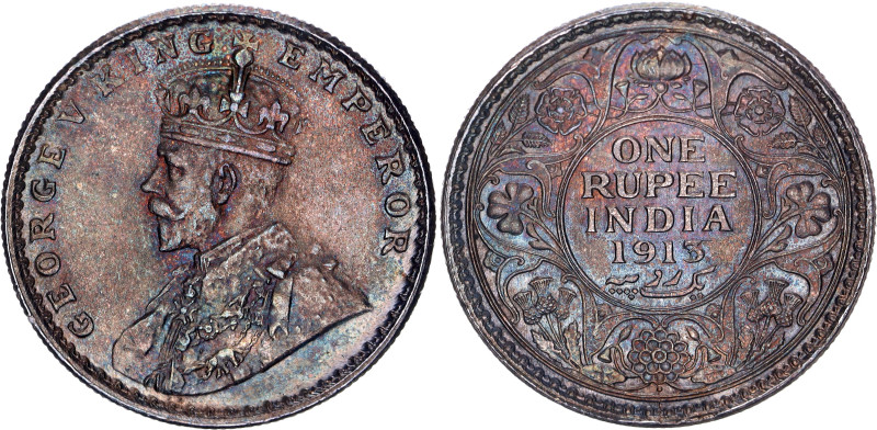 British India 1 Rupee 1913

KM# 524, N# 4851; Silver; George V; UNC with an ou...