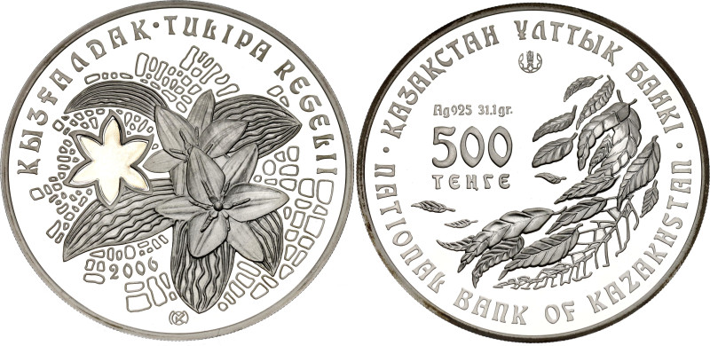 Kazakhstan 500 Tenge 2006

KM# 76, N# 16730; Silver, Proof; Tulipa Regilii