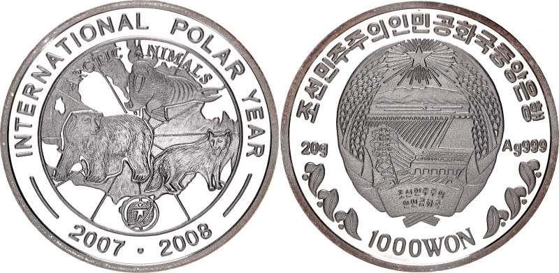 North Korea 1000 Won 2008

KM# 440, N# 109028; Silver, Proof; International Po...