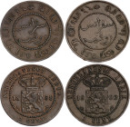 Netherlands East Indies 2 x 1 Cent 1858 - 1902