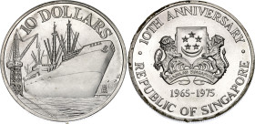 Singapore 10 Dollars 1975