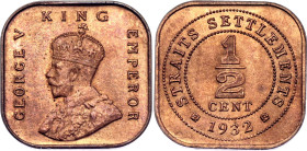 Straits Settlements 1/2 Cent 1932