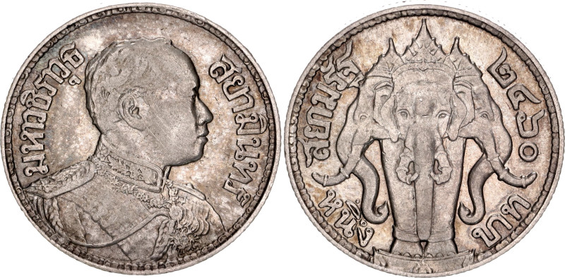 Thailand 1 Baht 1917 BE 2460

Y# 45, N# 12261; Silver; Rama VI; XF+ with amazi...