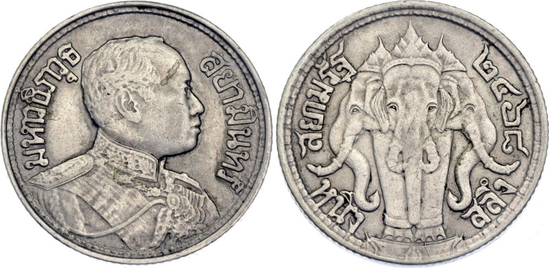 Thailand 1 Salung 1925 BE 2468

Y# 43a, N# 12234; Silver; Rama VI; XF