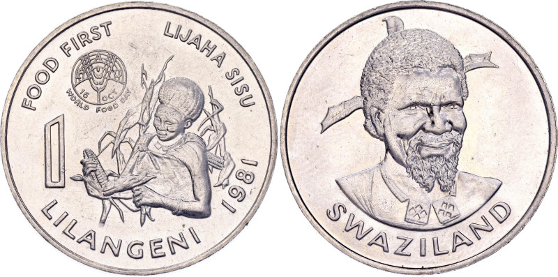 Swaziland 1 Lilangeni 1981

KM# 32, N# 2338 ; Nickel; FAO - World Food Day; Wi...