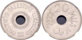 Palestine 20 Mils 1927 NGC MS65