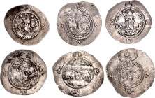 Sasanian Empire Lot of 6 Coins 531 - 632 AD
