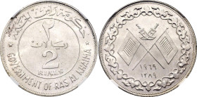 United Arab Emirates Ras al-Khaimah 2 Rials 1969 AH 1389 NGC MS66