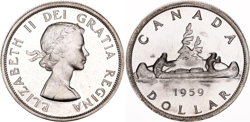 Canada 1 Dollar 1959

KM# 54, N# 453; Silver., Prooflike; Elizabeth II; Ottawa...