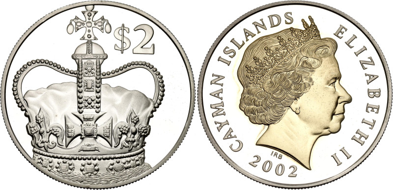 Cayman Islands 2 Dollars 2002

KM# 136, Schön# 139, N# 30879; Silver., Proof; ...