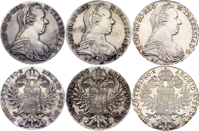 Austria 3 x 1 Taler 1780 SF Restrike

KM# T1, N# 7393; Silver., Total weight: ...