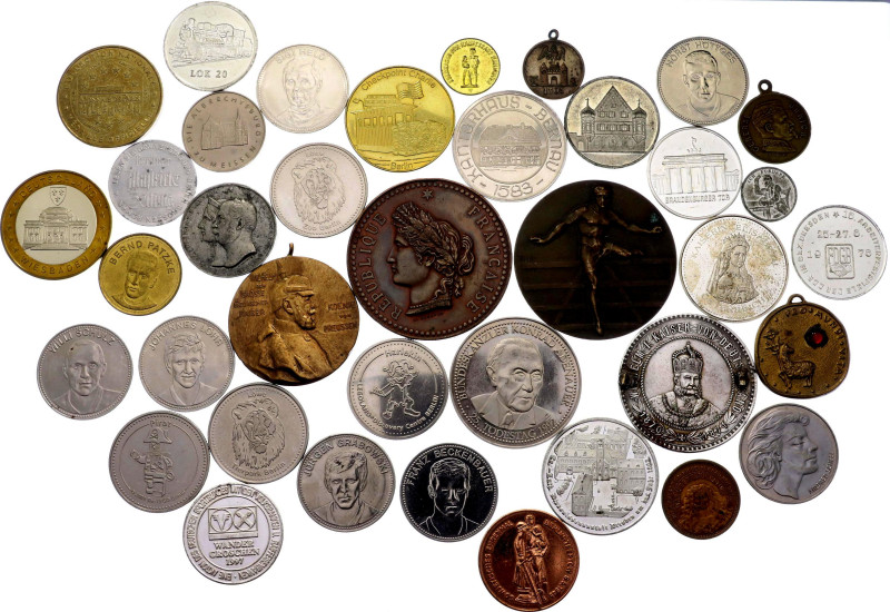 Europe Lot of 38 Medals and Tokens 19th - 21 st Century

Various Motives, Date...