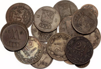 Netherlands Lot of 18 Coins 1823 - 1915