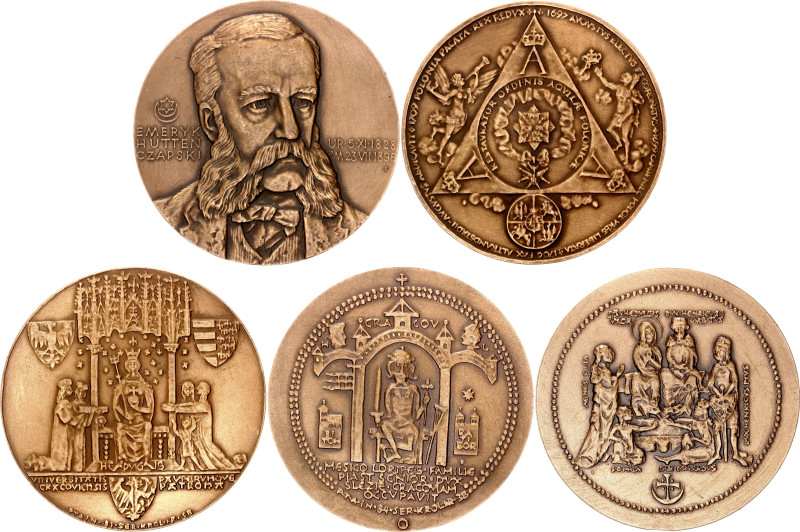 Poland Lot of 5 Table Medals 20th - Century (ND)

Various Motives; Approximate...