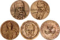 Poland Lot of 5 Table Medals 20th - Century (ND)