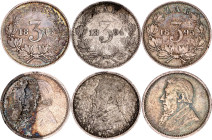South Africa 3 x 3 Pence 1893 - 1895