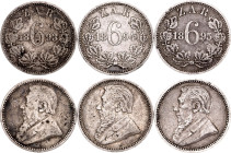 South Africa 3 x 6 Pence 1893 - 1895