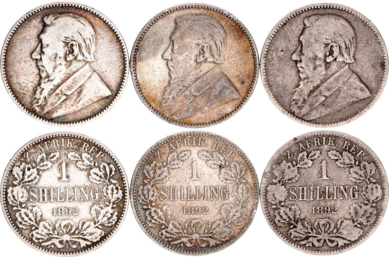 South Africa 3 x 1 Shilling 1892

KM# 5, Hern# Z17, N# 16031; Silver; Berlin M...