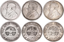 South Africa 3 x 2 Shillings 1892 - 1896