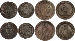 Spain Lot of 4 Coins 1720 - 1870